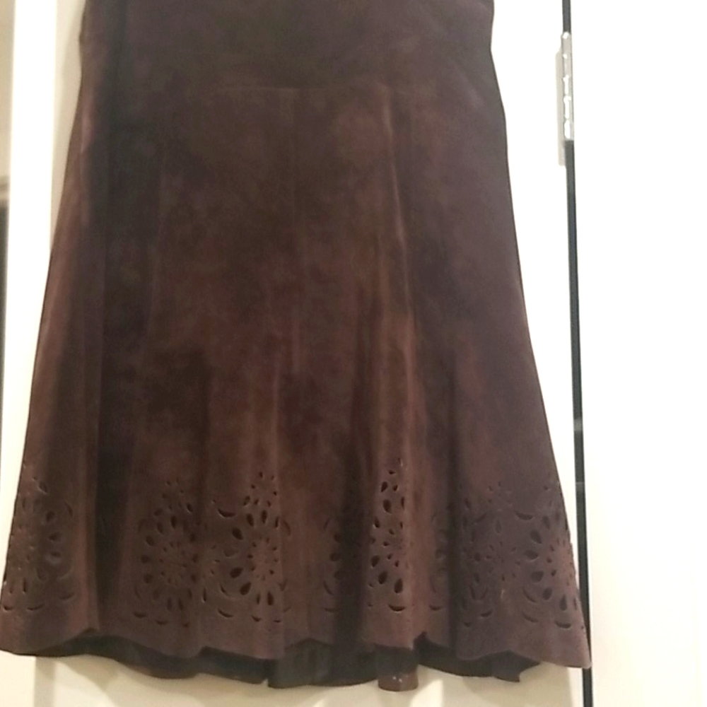 Brown Suede Skirt